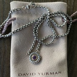 David Yurman Amethyst Cookie Necklace